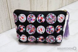 画像3: ■数量限定■テキスタイルポーチ(Ｓサイズ)_[てまり柄]