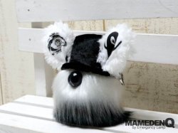 画像2: ◆M:E×MAMEDENQ◆モコモコノイトコ (Ver.HAT＋耳パーツ)_ホワイト＆ブラック