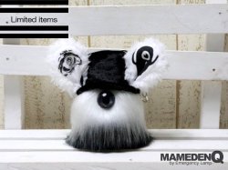画像1: ◆M:E×MAMEDENQ◆モコモコノイトコ (Ver.HAT＋耳パーツ)_ホワイト＆ブラック