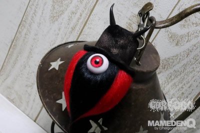 画像1: ◆GOREGRO×MAMEDENQ◆モコモコノコ_[Ver.custom/ブラック＆レッド]